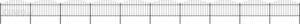 Vidaxl Panele Ogrodzeniowe Z Grotami Stal (1,25-1,5) X 17 M Czarne