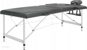 Vidaxl Stół Do Masażu 2 Strefy Rama Z Aluminium Antracyt 186X68Cm 110174