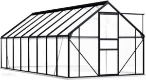 VidaXL Szklarnia z ramą podstawy antracytowa aluminium (48220)