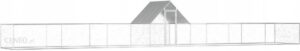 Woliera dla kur, 14 x 2 x 2 m, galwanizowana stal