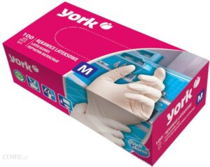 York Rękawice Jednorazowe Lateksowe Duże M 100szt.