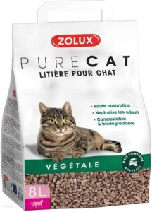 Zolux Żwirek Dla Kota Purecat Roślinny Naturalny 8L