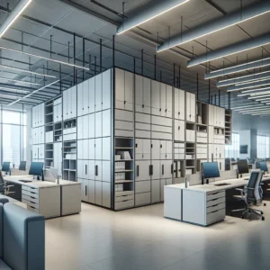 Nowoczesne szafki systemowe HPL dla biur i placówek oświatowych